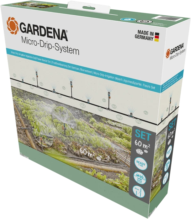 Gardena Micro-Drip-System Gemüse-/Blumenbeet Tropfbewässerungs-Set 25m