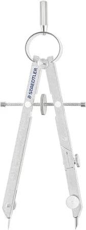 Staedtler Mars comfort 551 Präzisionszirkel Metall, Universaladapter, silber, Klappdeckeletui