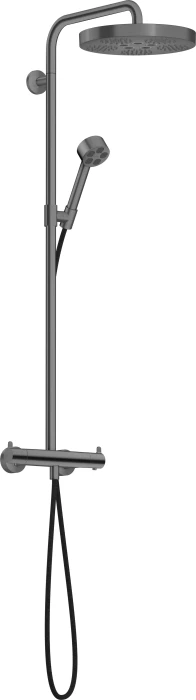 Hansgrohe AXOR One Showerpipe mit Thermostat und Kopfbrause 280 1jet brushed black chrome