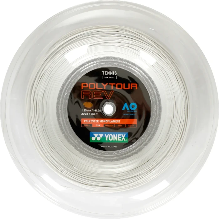 Yonex PolyTour Rev 125 weiß, 200m