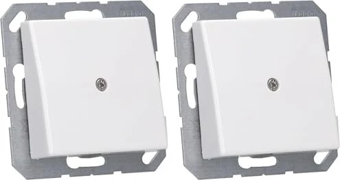 JUNG Leitungsauslass AS590AWW | Kabelauslass Unterputz | Zugentlastung & Tragring | Duroplast | 55x55 mm | alpinweiß