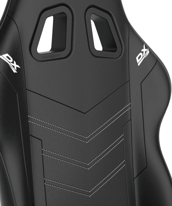 DXRacer Prince Series PF132 Gamingstuhl, schwarz mit weißen Nähten