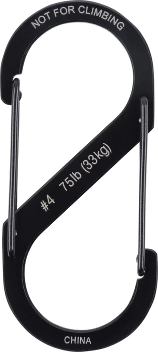 Nite Ize S-Biner Edelstahl Materialkarabiner 90x40mm schwarz