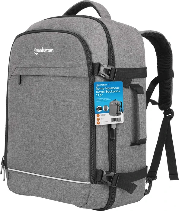 Manhattan Rome 17.3" Laptop-Reiserucksack, grau