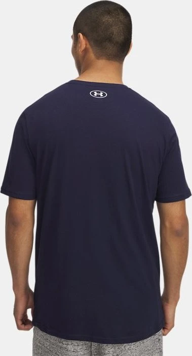 Under Armour Camo Chest Stripe Funktionsshirt kurzarm midnight navy/red/white (Herren)