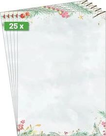 Sigel Weihnachtsmotiv Christmas Magic Watercolor Kunstdruckpapier sehr helles blau, A4, 90g/m², 25 Blatt