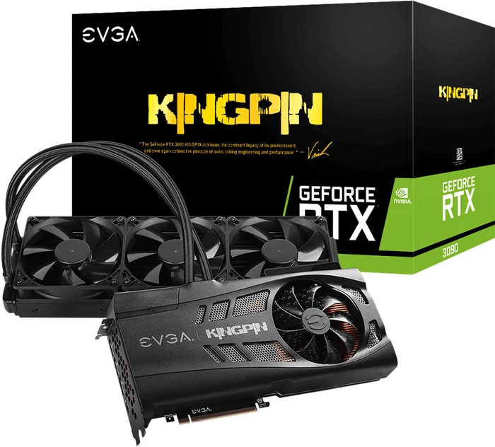 EVGA GeForce RTX 3090 FTW3 KINGPIN Hybrid Gaming, 24GB GDDR6X, HDMI, 3x DP
