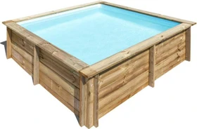 Gre City Echtholz Frame Pool quadratisch 225x225x68cm