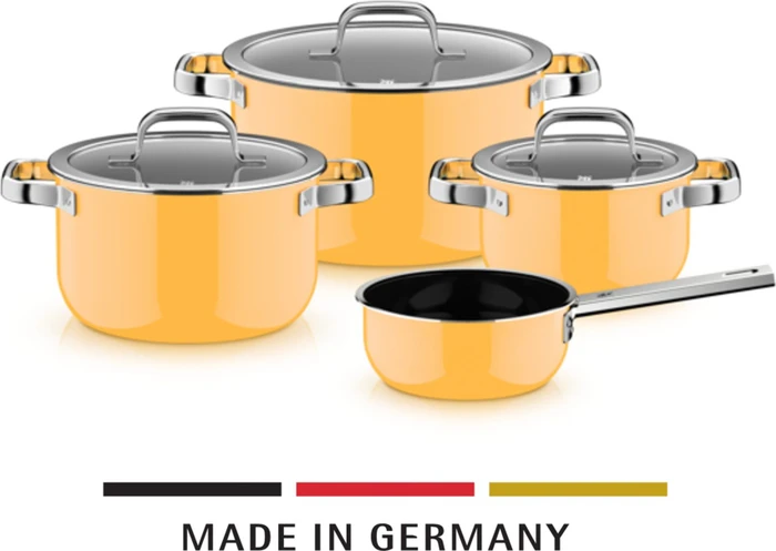 WMF Fusiontec Mineral Pro Kochtopf-Set mango yellow, 4-tlg.