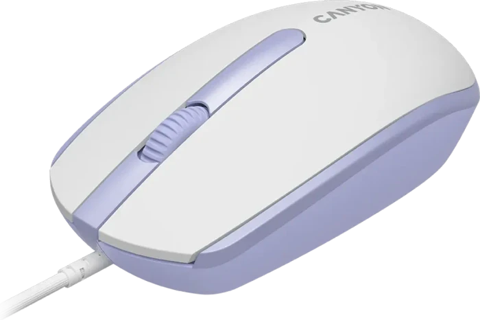 Canyon M-10 Wired Mouse, weiß/violett, USB