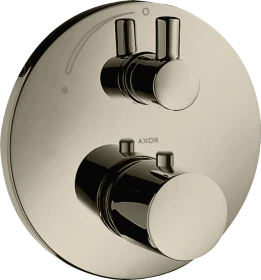 Hansgrohe Axor Uno Thermostat Unterputz mit Absperrventil polished nickel