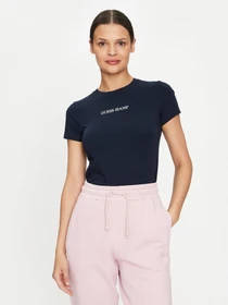 Guess Logo-Print T-Shirt kurzarm dunkelblau (Damen)