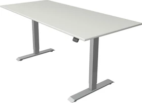 Kerkmann Move 1 elektrisch höhenverstellbarer Sitz-Steh-Schreibtisch 180x80cm grau/silber