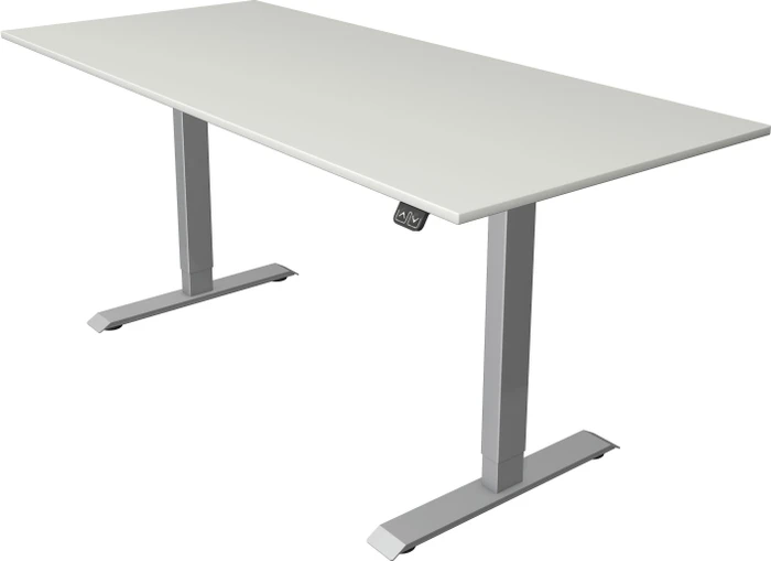 Kerkmann Move 1 elektrisch höhenverstellbarer Sitz-Steh-Schreibtisch 180x80cm grau/silber