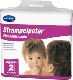 Hartmann Strampelpeter Einweg-Flockenwindel Saugstärke 2, 224 Stück (4x 56 Stück)