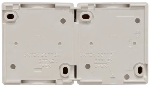 REV Ritter AquaForm Steckdose 2-fach AP IP44, weiß