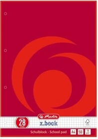 Herlitz x.book Schulblock, A4, Lineatur 28, 50 Blatt