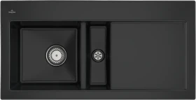 Villeroy & Boch Subway 60 Einbau Becken links pure black