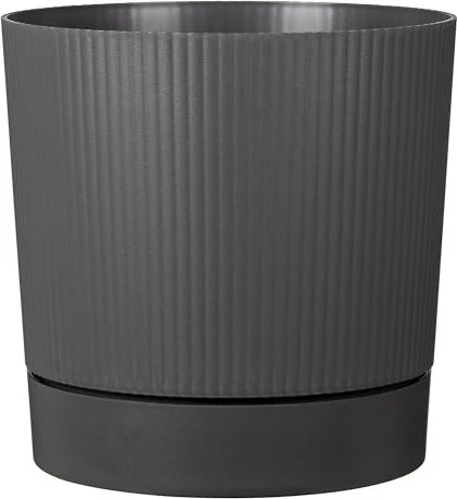 Scheurich Lino+ Pflanzgefäß 29cm metallic grey