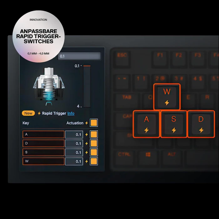 SteelSeries Apex Pro TKL Gen 3, weiß, OmniPoint 3.0, USB, DE
