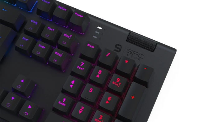 Endorfy SilentiumPC SPC Gear GK650K Omnis, LEDs RGB, Kailh BLUE, USB, DE