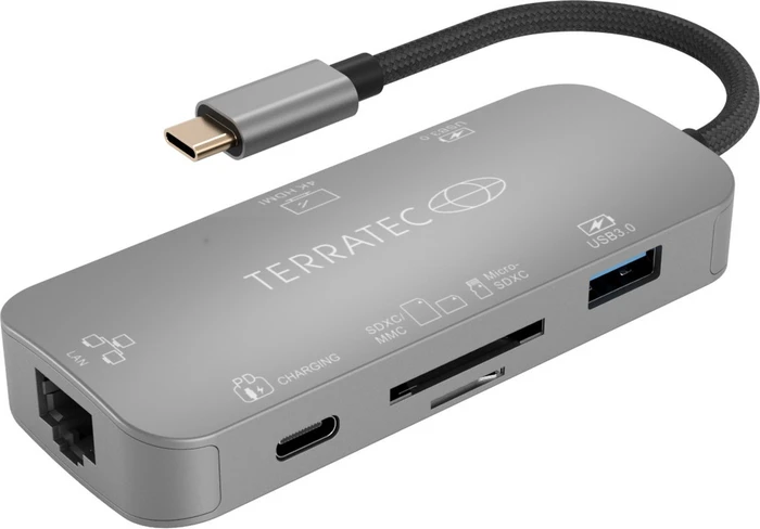 TerraTec Connect C8 Multiport-Adapter, USB-C 3.0 [Stecker]