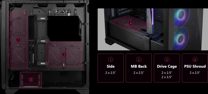 MSI MPG Gungnir 300R Airflow White, weiß, Glasfenster