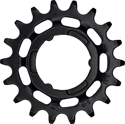 KMC Steck-Zahnkranz 18 Zähne für Shimano schmal schwarz