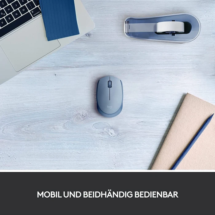 Logitech M171 Wireless Mouse blaugrau, USB