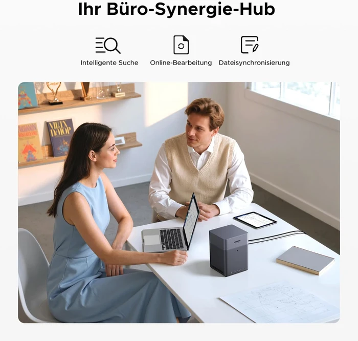 Ugreen NASync DH4300 Plus, 8GB RAM, 1x RJ-45 2.5GBase-T, 1x USB-C 3.0