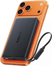 Baseus PicoGo AM52 Qi2.2 Magnetic Power Bank w. Cable 10000mAh 45W schwarz