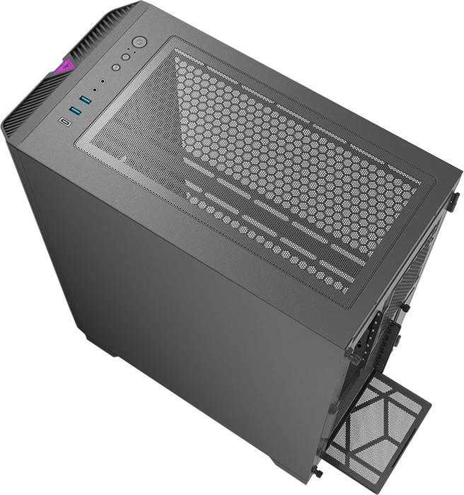 Montech Sky One Lite, schwarz, Glasfenster