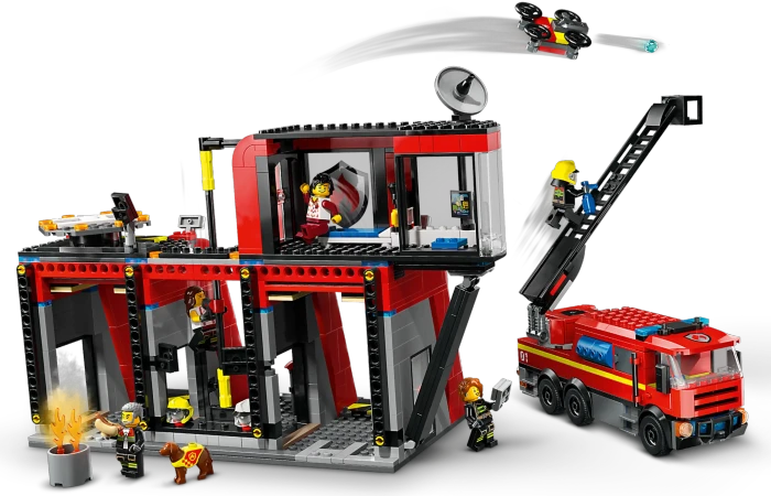 LEGO City - Feuerwehrstation mit Drehleiterfahrzeug
