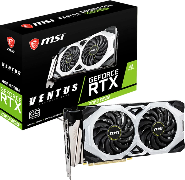 MSI GeForce RTX 2060 SUPER Ventus OCV1, 8GB GDDR6, HDMI, 3x DP