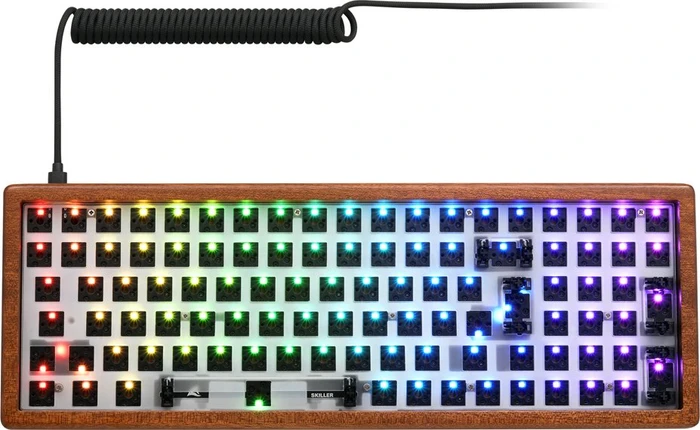 Sharkoon Skiller SGK50 S2 Wood Barebone Gaming Tastatur, holz, ISO/ANSI