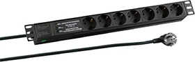 EFB Elektronik 19" Rackmount Aluminium Steckdosenleiste, 1HE, 7-fach, 250V, grau, 2m