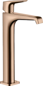 Hansgrohe Axor Citterio E 250 mit Hebelgriff für Aufsatzwaschtische mit Ablaufgarnitur polished red gold