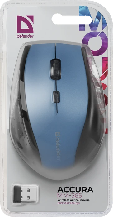 Defender Accura MM-365 Wireless Optical Mouse blau, USB