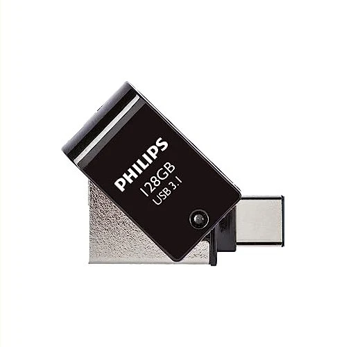 Philips USB-Flashlaufwerk mit Zweifach-Stecker 128GB, USB-A + USB-C, USB 3.2 Gen 1×1
