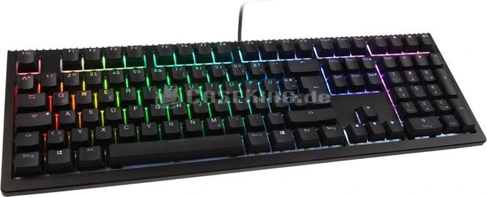 Ducky Shine 6 PBT, LEDs RGB, schwarz, MX SPEED RGB Silver, USB, DE