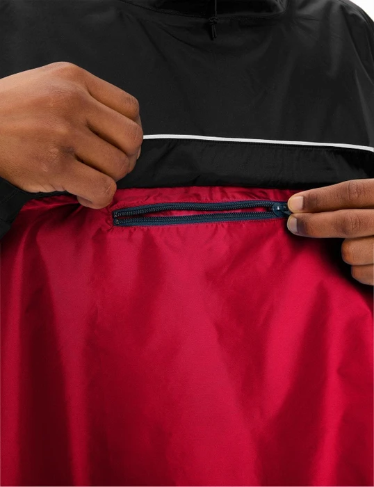 Vaude Valero Poncho rot/schwarz