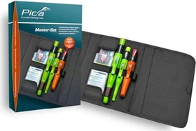 Pica-Marker Master Set Zimmermann Zimmermannsbleistift sortiert, Etui, Anspitzer, 3er-Set