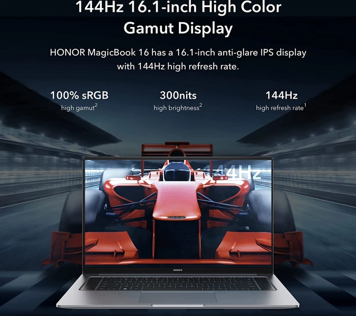 Honor MagicBook 16 AMD (2022), Space Grey, Ryzen 5 5600H, 16GB RAM, 512GB SSD, UK