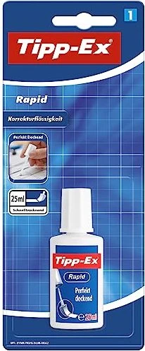 BIC Tipp-Ex Rapid Fässchen mit Schwamm, 25ml, Blister