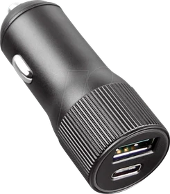 Fontastic Kfz-Ladeadapter Dual Port Alo 30W grau