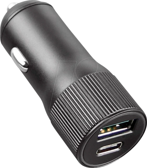 Fontastic Kfz-Ladeadapter Dual Port Alo 30W grau