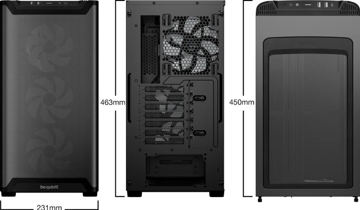 be quiet! Pure Base 501 LX Black, Glasfenster