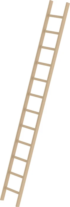 Günzburger Steigtechnik Holz Anlegeleiter, 12 Stufen