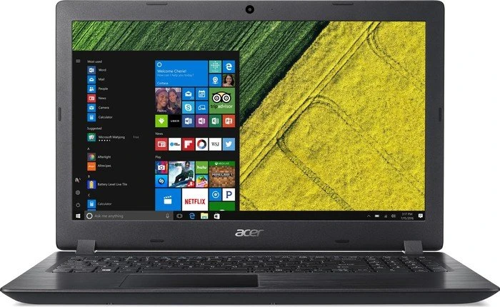 Acer Aspire 3 A315-51-37QQ, schwarz, Core i3-6006U, 8GB RAM, 256GB SSD, DE