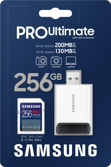 Samsung PRO Ultimate R200/W130 256GB USB-Kit, UHS-I U3, Class 10